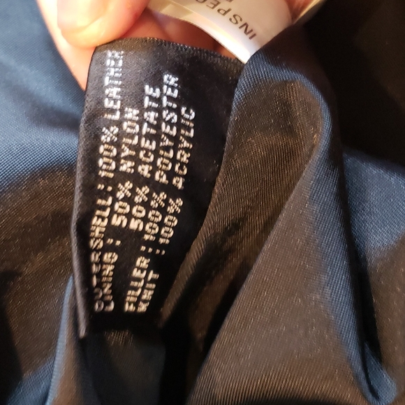 Nevada Blue cropped studded quilted lined 100% leather jacket, XS - Picture 11 of 13